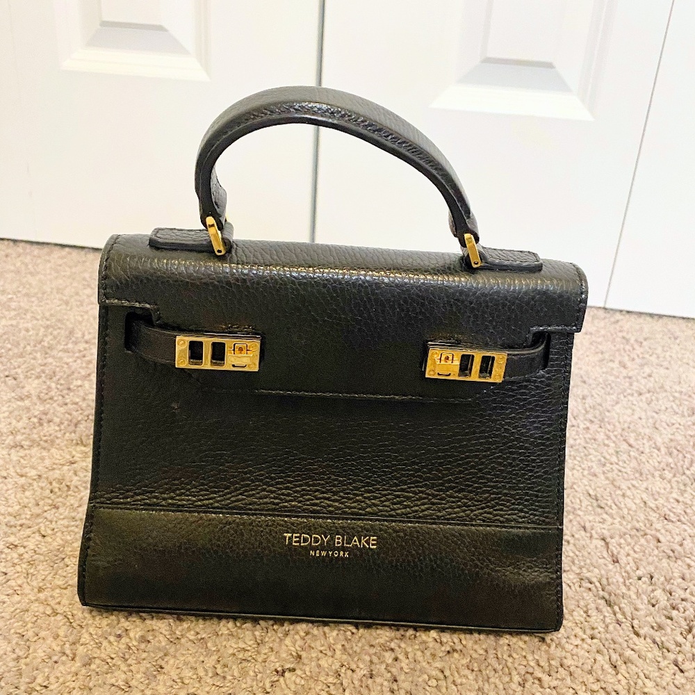GENUINE LEATHER CROSSBODY TOP HANDLE BAG